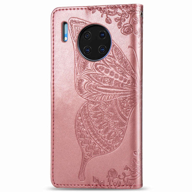 For Huawei Mate 30 Pro Butterfly Love Flower Embossed Horizontal Flip Leather Case with Bracket /...