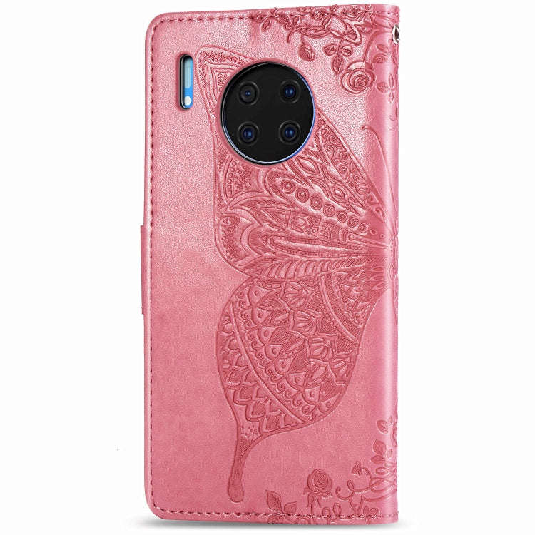 For Huawei Mate 30 Pro Butterfly Love Flower Embossed Horizontal Flip Leather Case with Bracket /...
