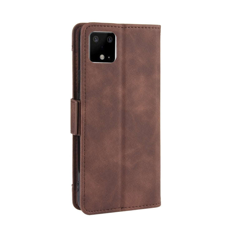 For Google Pixel 4 Wallet Style Skin Feel Calf Pattern Leather Case with Separate Card Slot(Brown)