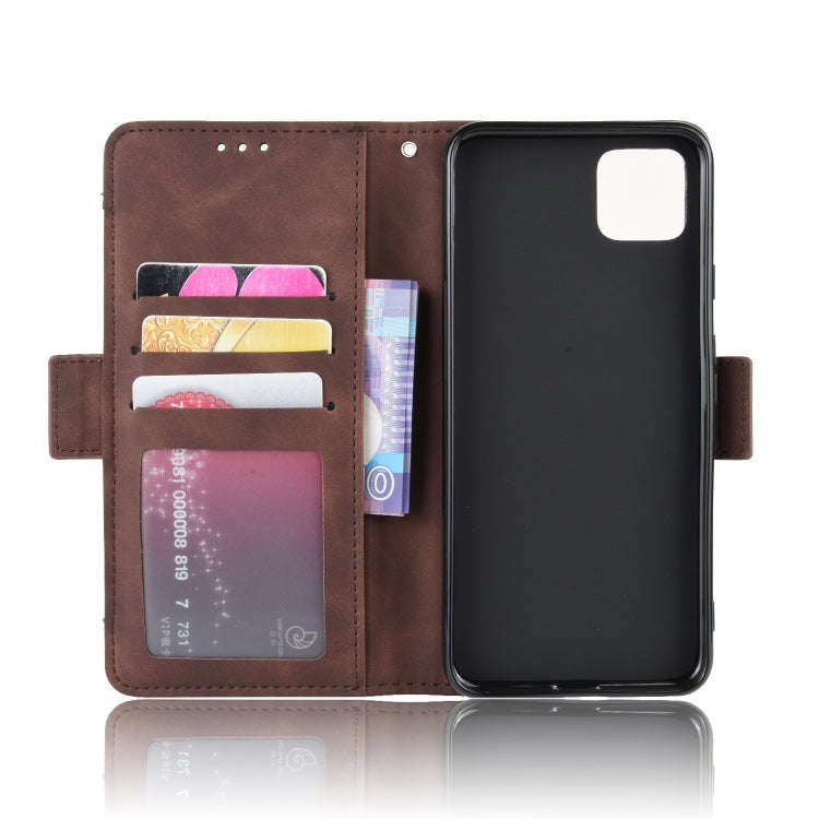 For Google Pixel 4 Wallet Style Skin Feel Calf Pattern Leather Case with Separate Card Slot(Brown)