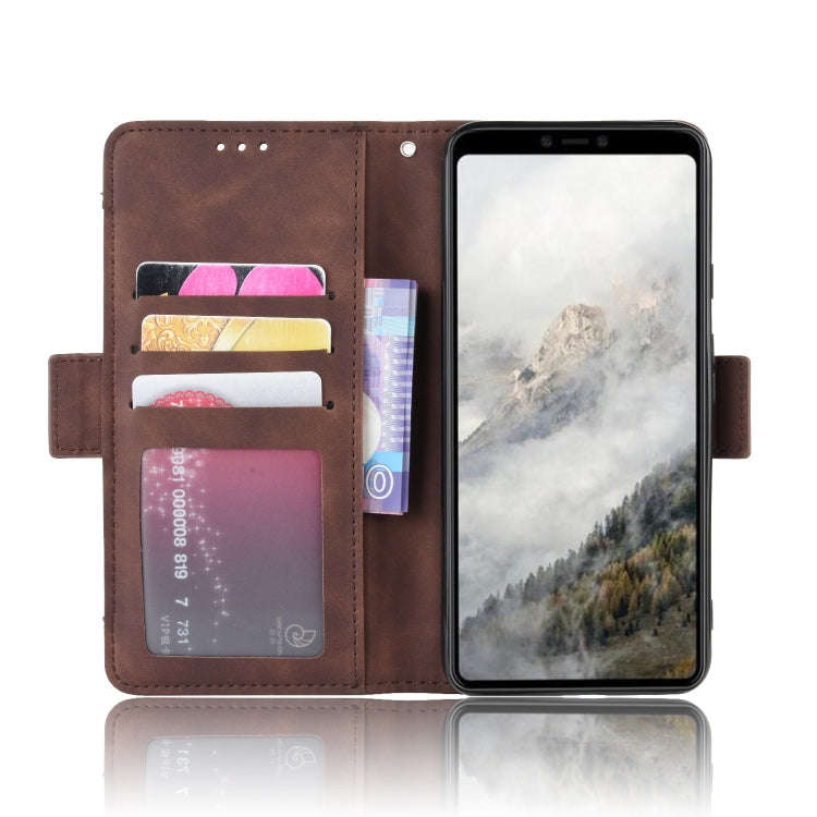 For Google Pixel 4 Wallet Style Skin Feel Calf Pattern Leather Case with Separate Card Slot(Brown)