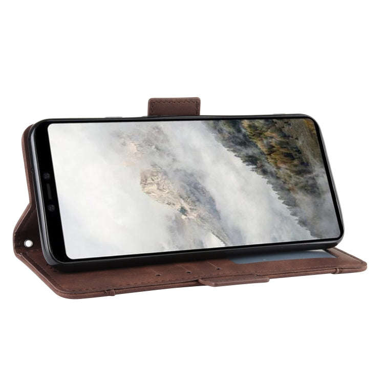 For Google Pixel 4 Wallet Style Skin Feel Calf Pattern Leather Case with Separate Card Slot(Brown)