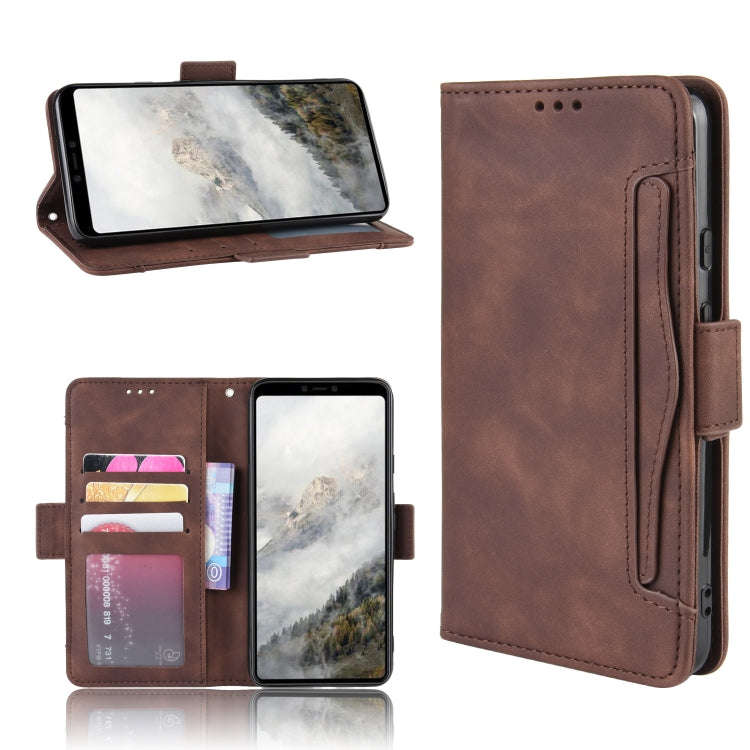 For Google Pixel 4 Wallet Style Skin Feel Calf Pattern Leather Case with Separate Card Slot(Brown)