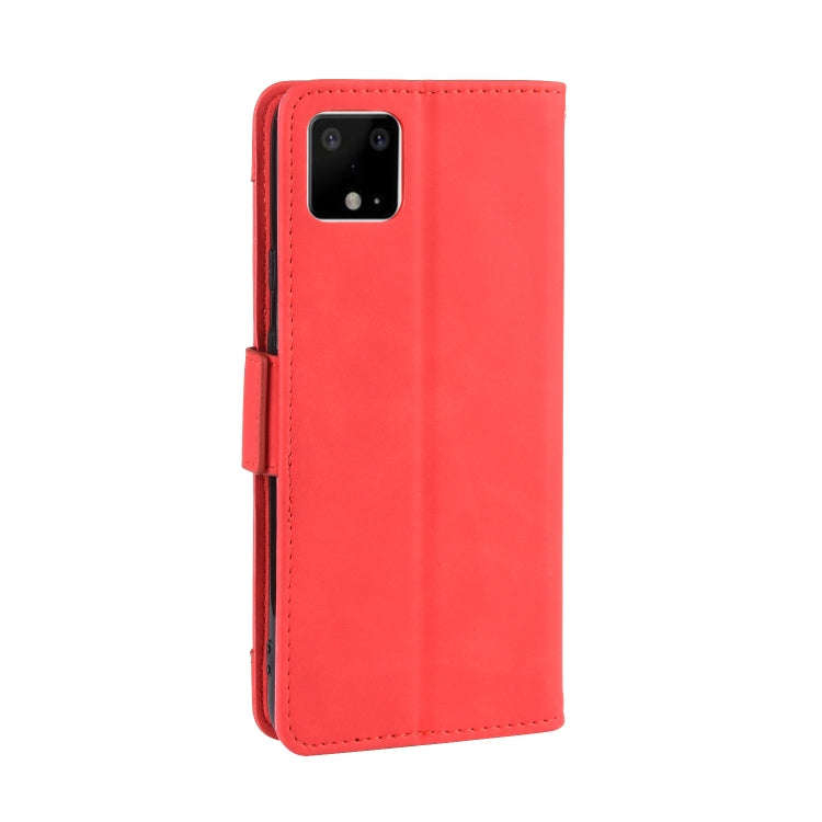 For Google Pixel 4 Wallet Style Skin Feel Calf Pattern Leather Case with Separate Card Slot(Red)