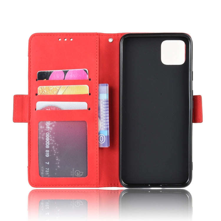 For Google Pixel 4 Wallet Style Skin Feel Calf Pattern Leather Case with Separate Card Slot(Red)