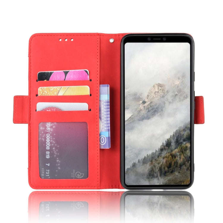 For Google Pixel 4 Wallet Style Skin Feel Calf Pattern Leather Case with Separate Card Slot(Red)