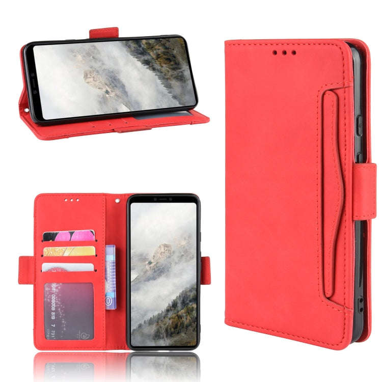 For Google Pixel 4 Wallet Style Skin Feel Calf Pattern Leather Case with Separate Card Slot(Red)