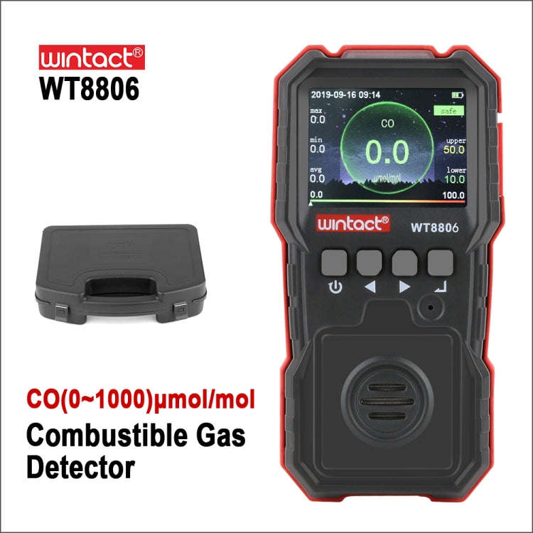 WINTACT WT8806 Carbon Monoxide Monitor Professional Rechargeable Gas Sensor High Sensitive Poison...