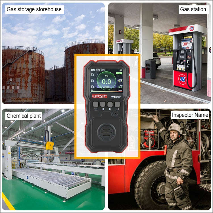 WINTACT WT8806 Carbon Monoxide Monitor Professional Rechargeable Gas Sensor High Sensitive Poison...