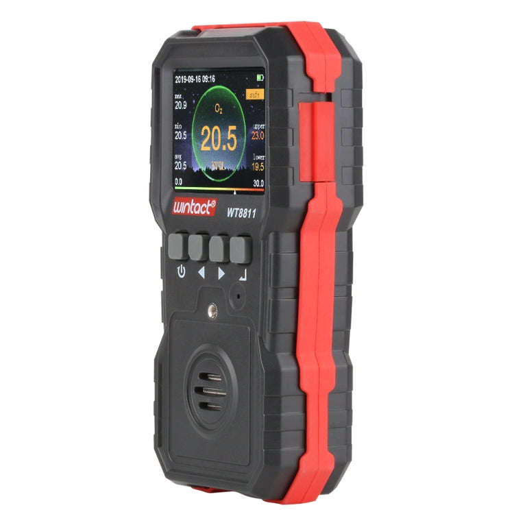 WINTACT WT8811 Compoud Gas Monitor LCD Display Rechargeable Multifunction 4 in1 Combustible O2 H2...