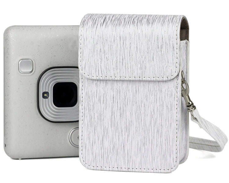 Richwell Brushed Camera Case PU Leather Case for Fujifilm Instax Mini Liplay Instant Camera(Gold)