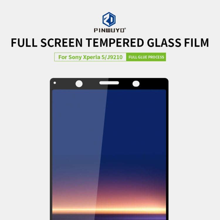 For Sony Xperia 5 / J9210 PINWUYO 9H 2.5D Full Screen Tempered Glass Film(Black)
