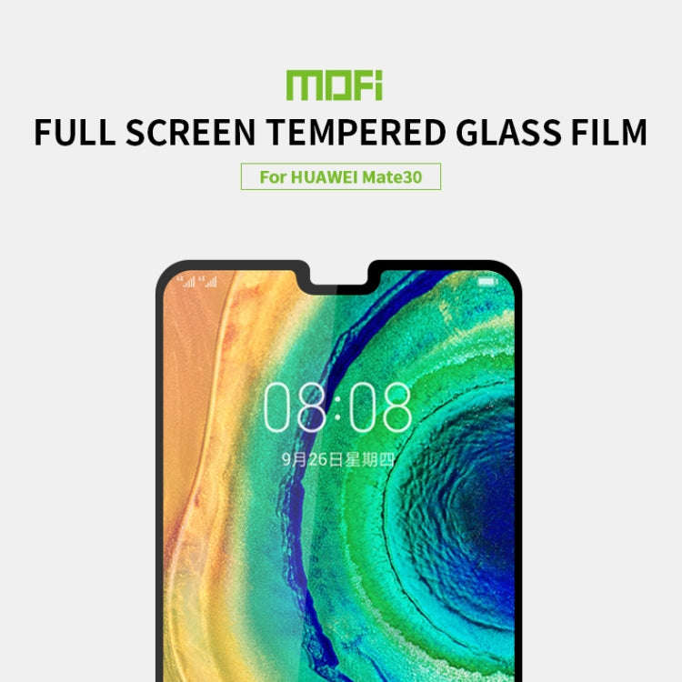 For Huawei Mate30 MOFI 9H 2.5D Full Screen Tempered Glass Film(Black)