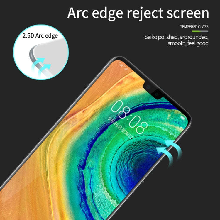 For Huawei Mate30 MOFI 9H 2.5D Full Screen Tempered Glass Film(Black)