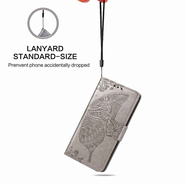 For LG K30 2019  Butterfly Love Flower Embossed Horizontal Flip Leather Case with Bracket Lanyard...