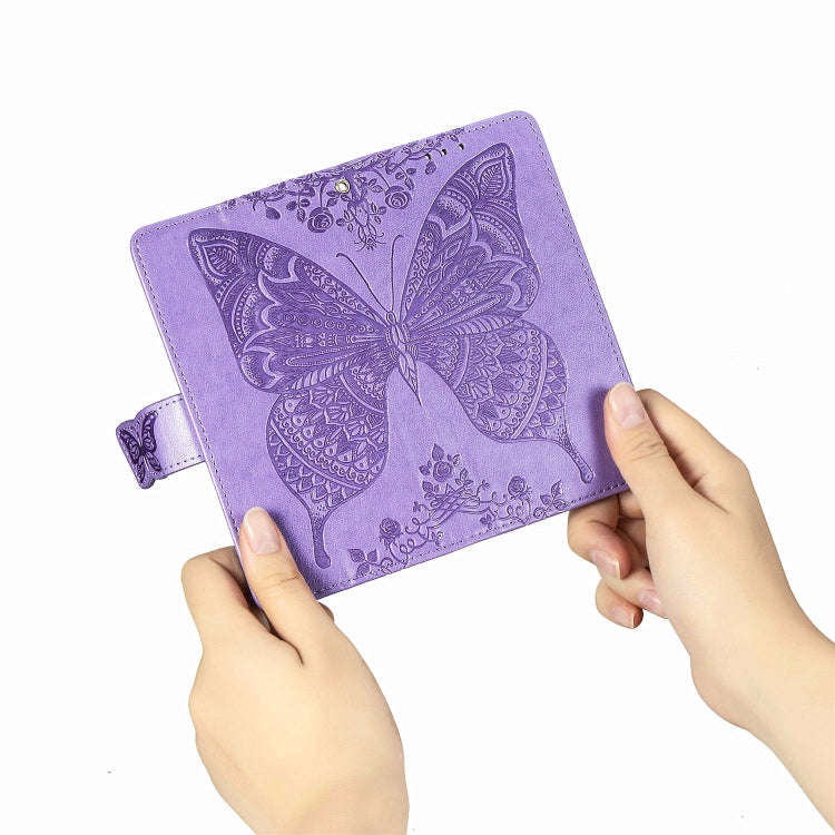 For LG K30 2019  Butterfly Love Flower Embossed Horizontal Flip Leather Case with Bracket Lanyard...