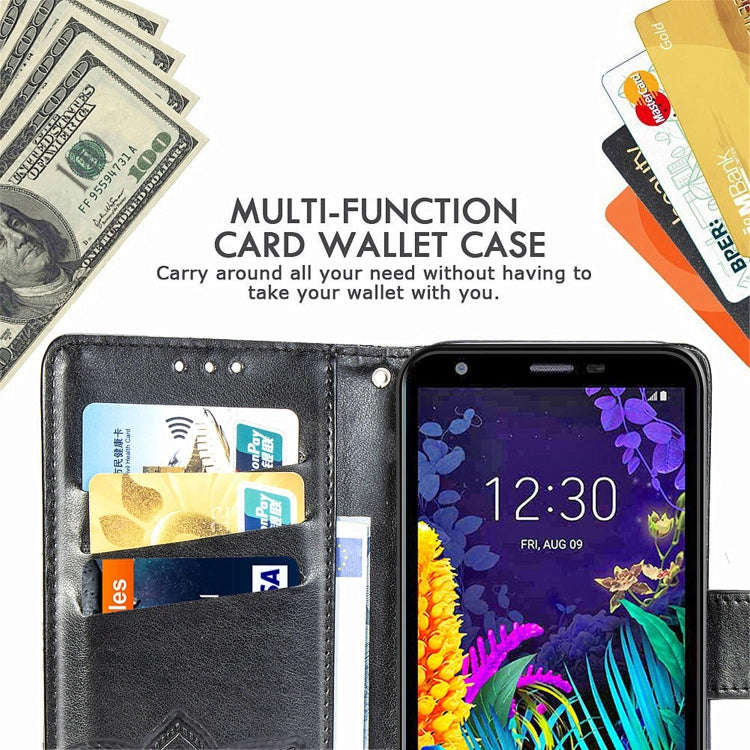 For LG K30 2019  Butterfly Love Flower Embossed Horizontal Flip Leather Case with Bracket Lanyard...