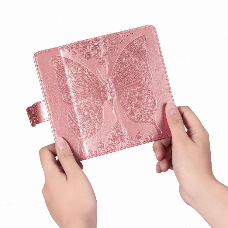 For LG K30 2019  Butterfly Love Flower Embossed Horizontal Flip Leather Case with Bracket Lanyard...