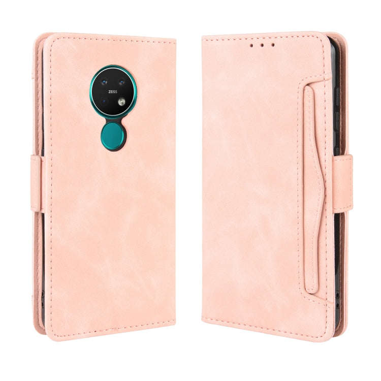 For Nokia 7.2 / 6.2 Wallet Style Skin Feel Calf Pattern Leather Case with Separate Card Slot(P...