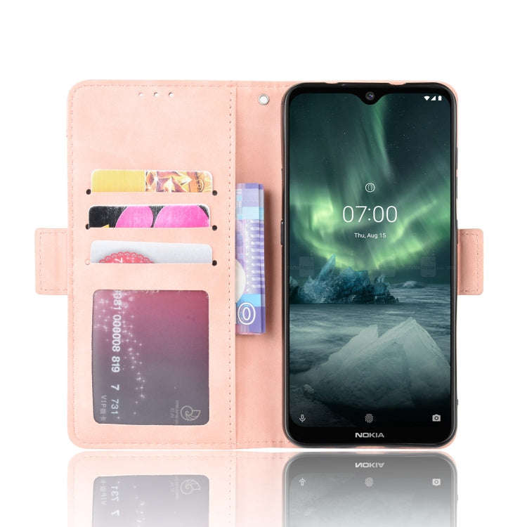 For Nokia 7.2 / 6.2 Wallet Style Skin Feel Calf Pattern Leather Case with Separate Card Slot(P...