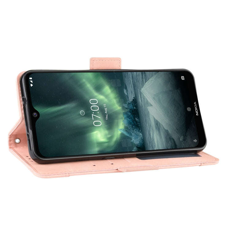 For Nokia 7.2 / 6.2 Wallet Style Skin Feel Calf Pattern Leather Case with Separate Card Slot(P...