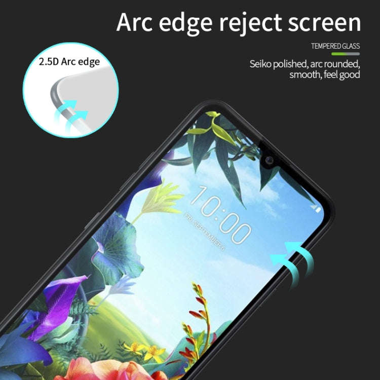 For LG K40s PINWUYO 9H 2.5D Full Screen Tempered Glass Film(Black)