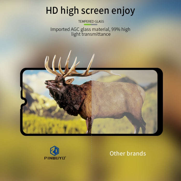 For LG K40s PINWUYO 9H 2.5D Full Screen Tempered Glass Film(Black)