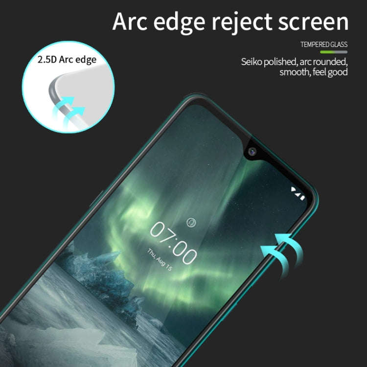 For Nokia 7.2 PINWUYO 9H 2.5D Full Screen Tempered Glass Film(Black)