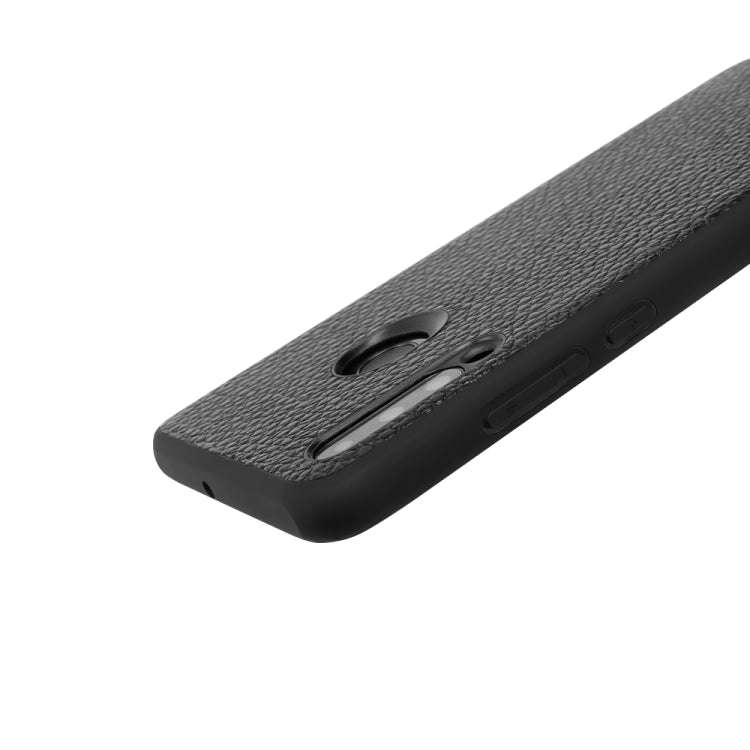 For Huawei P30 Lite Lychee Grain Cortex Anti-falling TPU Mobile Phone Shell Protective Case(Black)