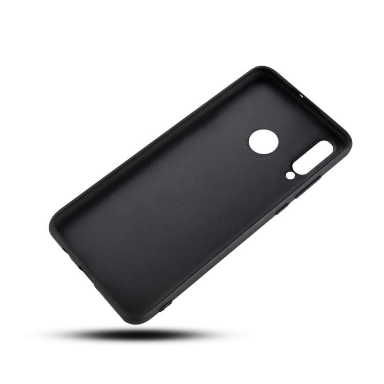 For Huawei P30 Lite Lychee Grain Cortex Anti-falling TPU Mobile Phone Shell Protective Case(Deep ...