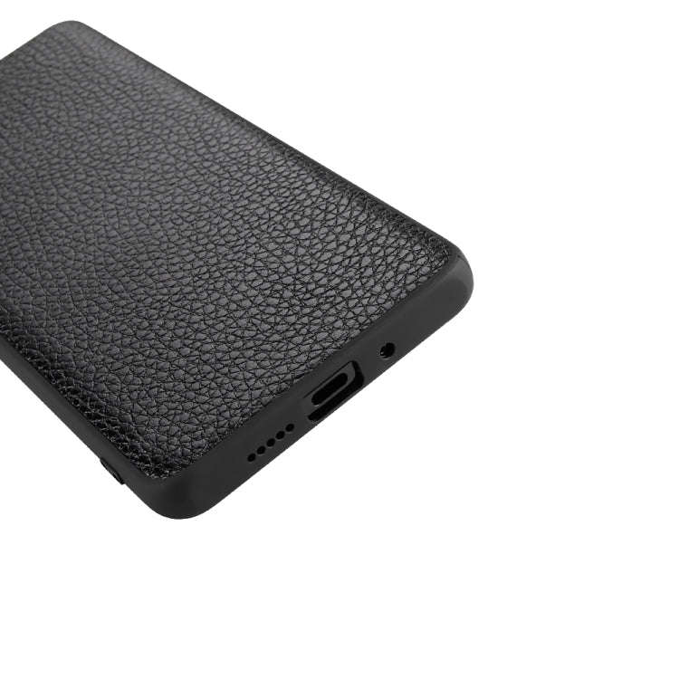 For Huawei P30 Pro Lychee Grain Cortex Anti-falling TPU Mobile Phone Shell Protective Case(Deep B...