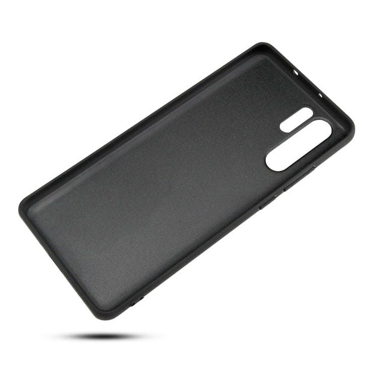 For Huawei P30 Pro Lychee Grain Cortex Anti-falling TPU Mobile Phone Shell Protective Case(Deep B...