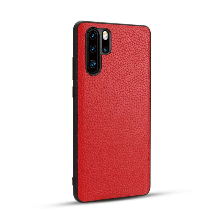For Huawei P30 Pro Lychee Grain Cortex Anti-falling TPU Mobile Phone Shell Protective Case(Red)
