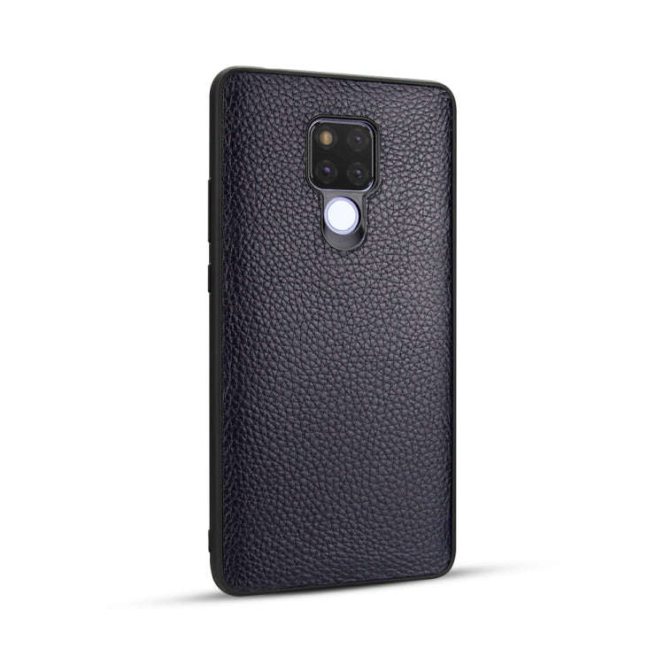 For Huawei Mate 20X Lychee Grain Cortex Anti-falling TPU Mobile Phone Shell Protective Case(Deep ...