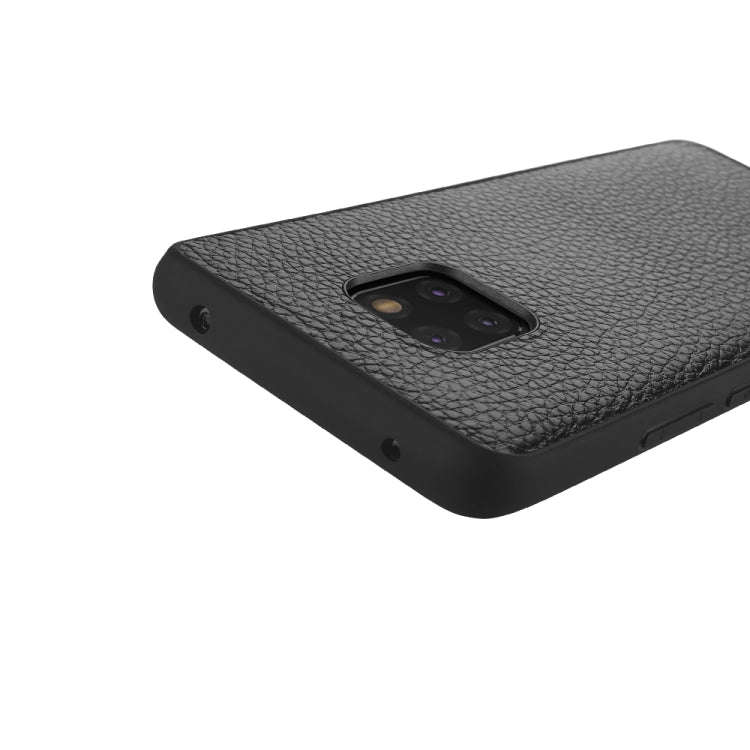 For Huawei Mate20 Pro Lychee Grain Cortex Anti-falling TPU Mobile Phone Shell Protective Case(Black)