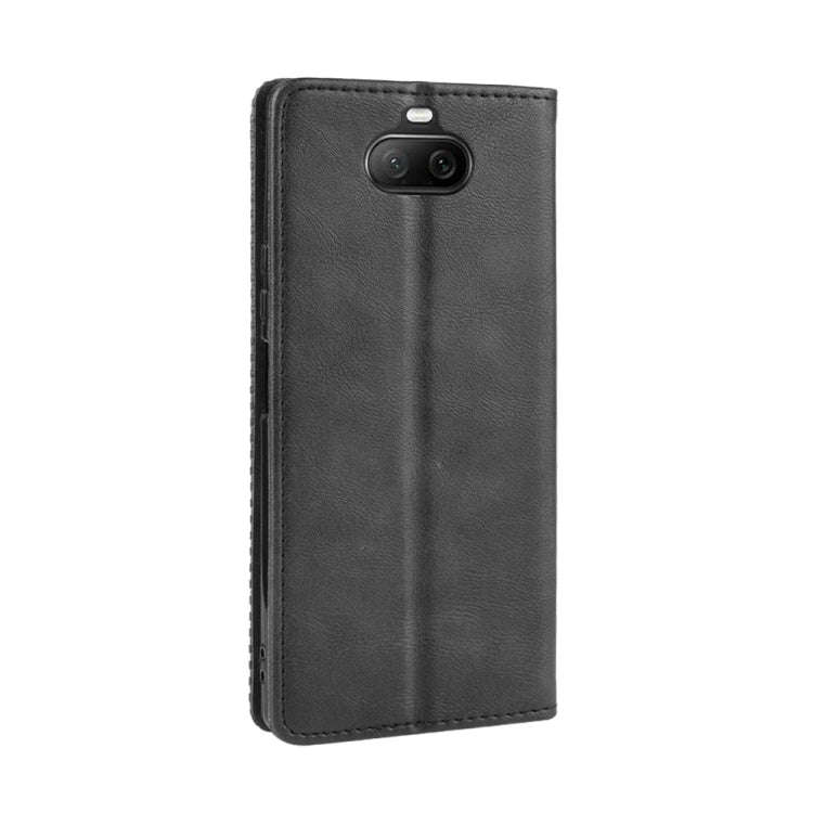 For Sony Xperia 8 Magnetic Buckle Retro Crazy Horse Texture Horizontal Flip Leather Case with Hol...