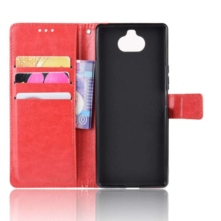 For Sony Xperia 8 Retro Crazy Horse Texture Horizontal Flip Leather Case , with Holder & Card Slo...