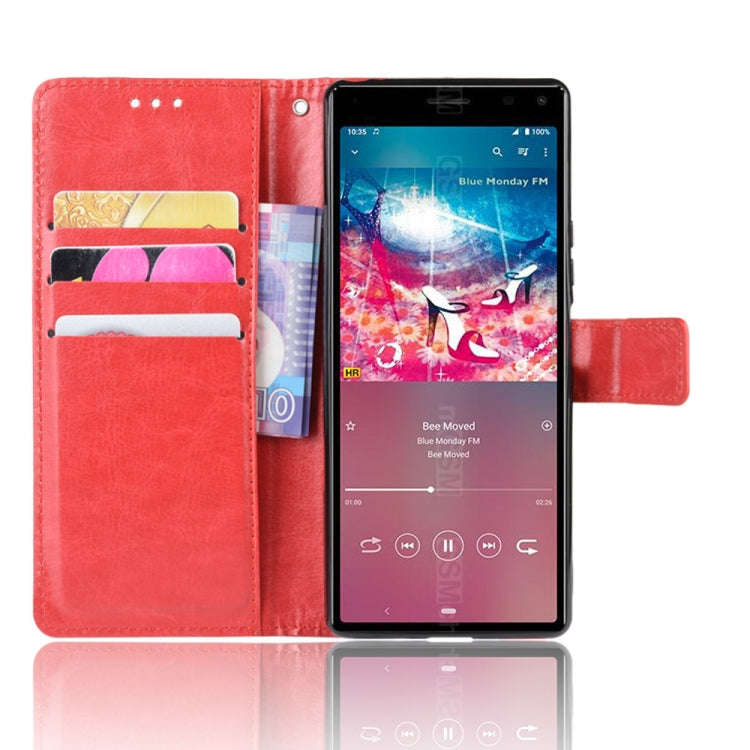 For Sony Xperia 8 Retro Crazy Horse Texture Horizontal Flip Leather Case , with Holder & Card Slo...