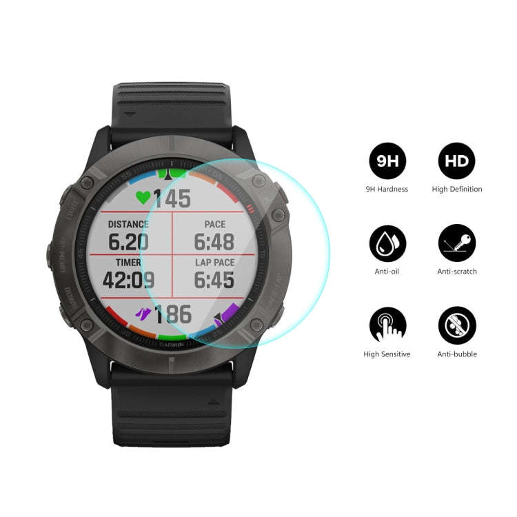 For Garmin Fenix 6X / 6X Pro Solar ENKAY Hat-Prince 0.2mm 9H 2.15D Curved Edge Tempered Glass Film