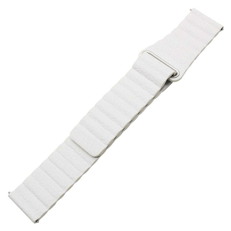 For Samsung Gear S2 / Active2  20mm Magnetic Buckle Leather Watch Band(white)