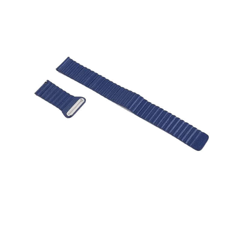 For Samsung Gear S2 / Active2  20mm Magnetic Buckle Leather Watch Band(blue)