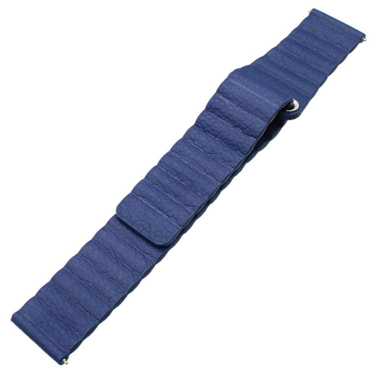 For Samsung Gear S2 / Active2  20mm Magnetic Buckle Leather Watch Band(blue)