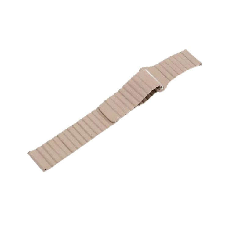 For Samsung Gear S2 / Active2  20mm Magnetic Buckle Leather Watch Band(Light brown)