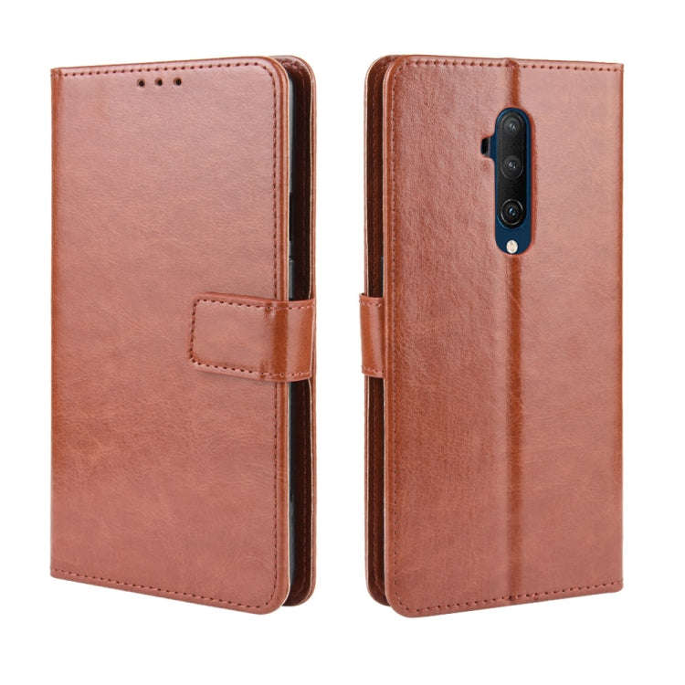For OnePlus 7T Pro  Retro Crazy Horse Texture Horizontal Flip Leather Case with Holder & Card Slo...