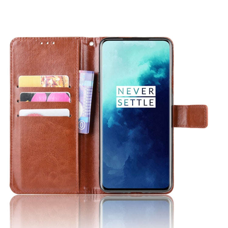 For OnePlus 7T Pro  Retro Crazy Horse Texture Horizontal Flip Leather Case with Holder & Card Slo...