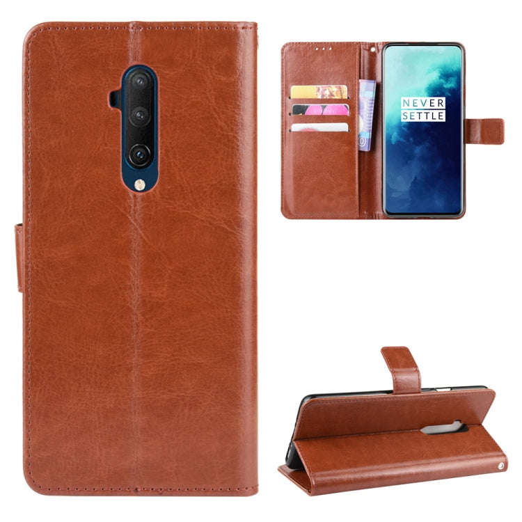 For OnePlus 7T Pro  Retro Crazy Horse Texture Horizontal Flip Leather Case with Holder & Card Slo...
