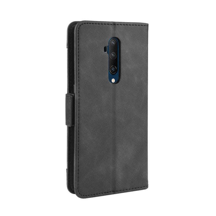 For OnePlus 7T Pro Wallet Style Skin Feel Calf Pattern Leather Case with Separate Card Slot(Black)