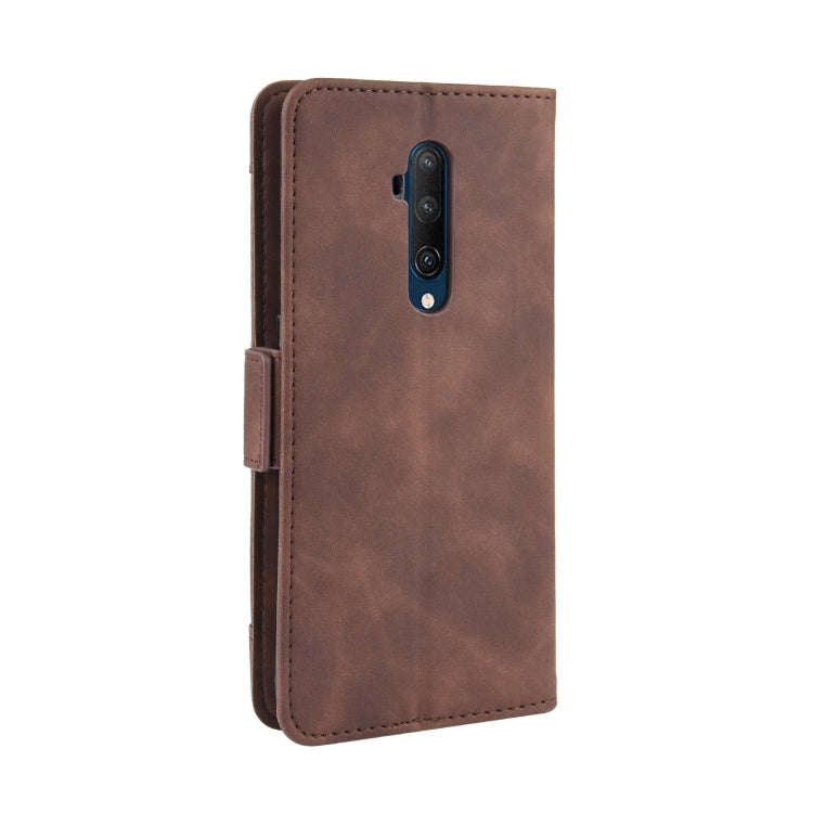 For OnePlus 7T Pro Wallet Style Skin Feel Calf Pattern Leather Case with Separate Card Slot(Brown)