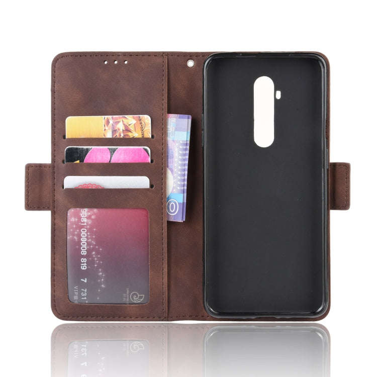For OnePlus 7T Pro Wallet Style Skin Feel Calf Pattern Leather Case with Separate Card Slot(Brown)