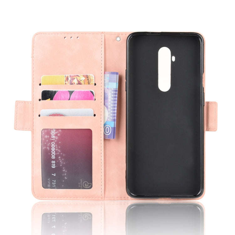For OnePlus 7T Pro Wallet Style Skin Feel Calf Pattern Leather Case with Separate Card Slot(Pink)